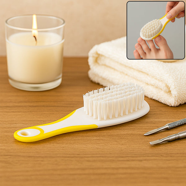 Handle Grip Nail Brush for Cleaning Toes & Nails (Scrub, Unisex)