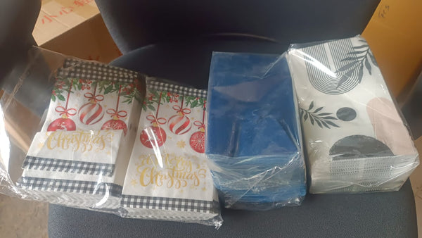 Multi-Color & Printed Disposable Food Wrapping Paper Set (20 Pc)